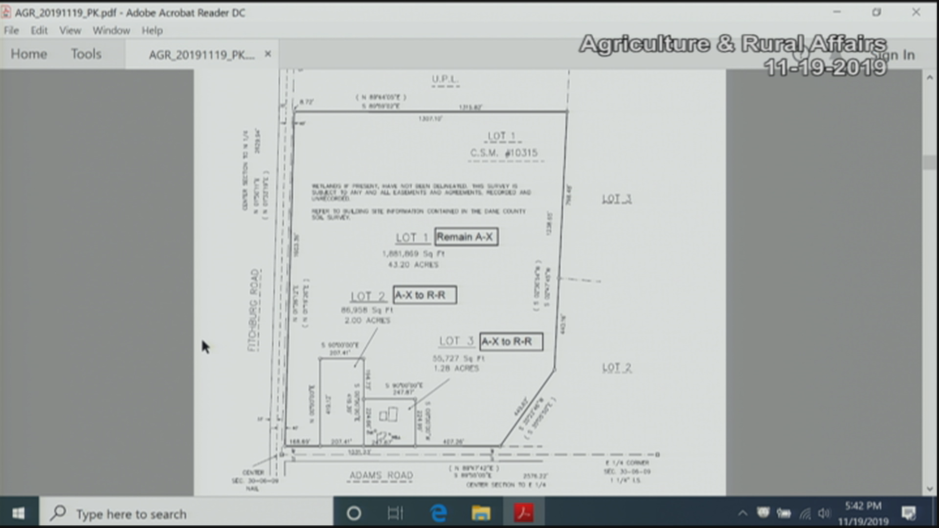 Agriculture and Rural Affairs Committee 11-19-19