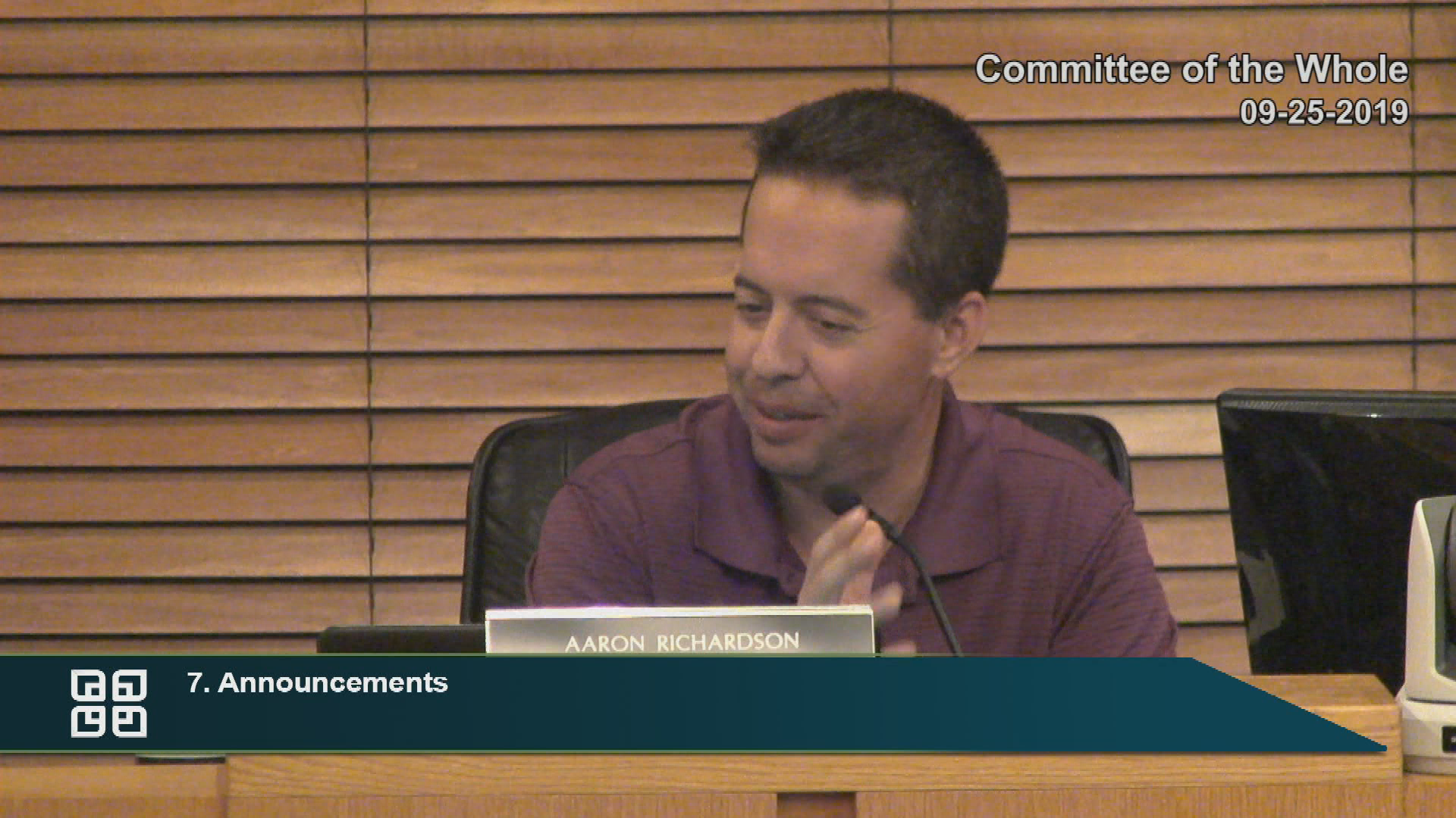Joint Plan Commission and Committee of the Whole 9-25-19