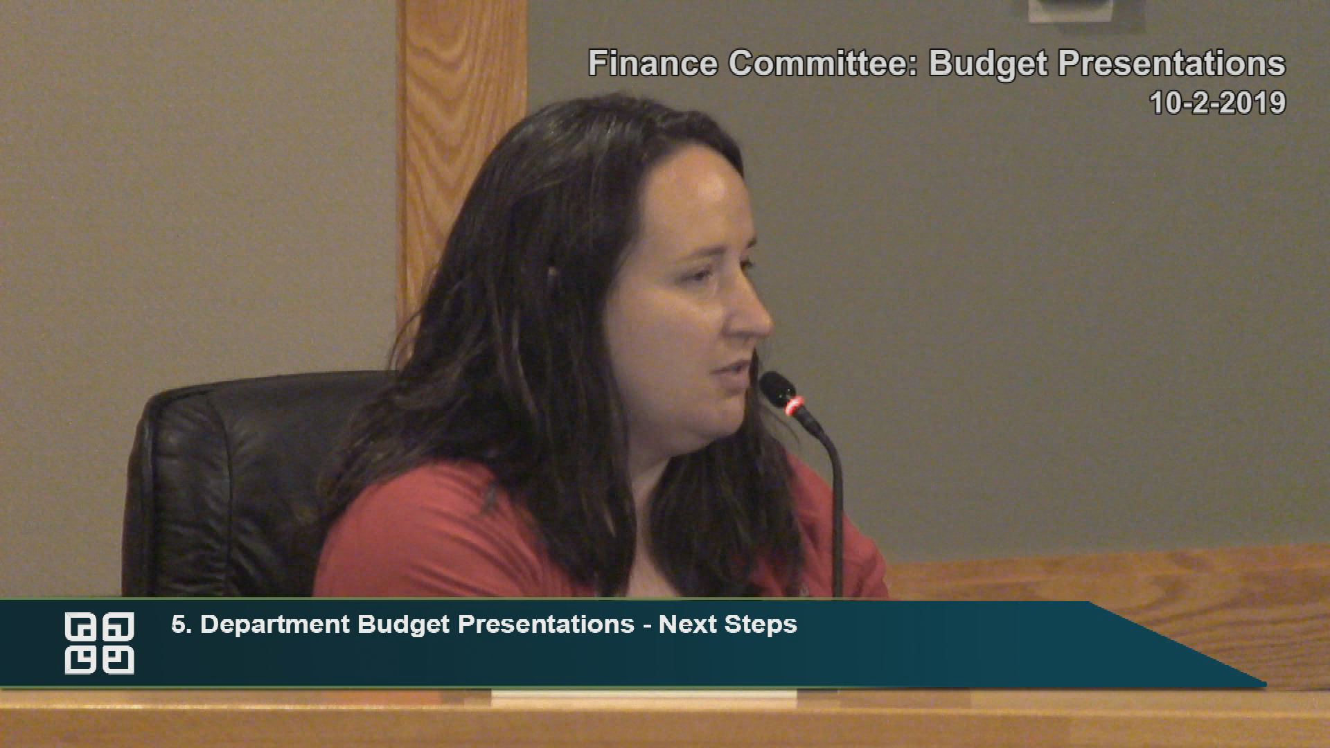 Finance Committee Budget Presentations 10-2-19